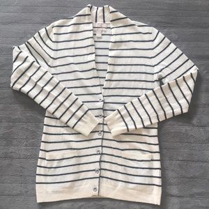 Banana Republic Italian merino wool striped cardigan size medium